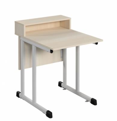 Демонстраційний стіл-помічник, ЕТЕРНО ТРЕЙД (100301), 600х750х900 мм, з надбудовою, каркас плоскоовальна труба, з кріпленням до підлоги